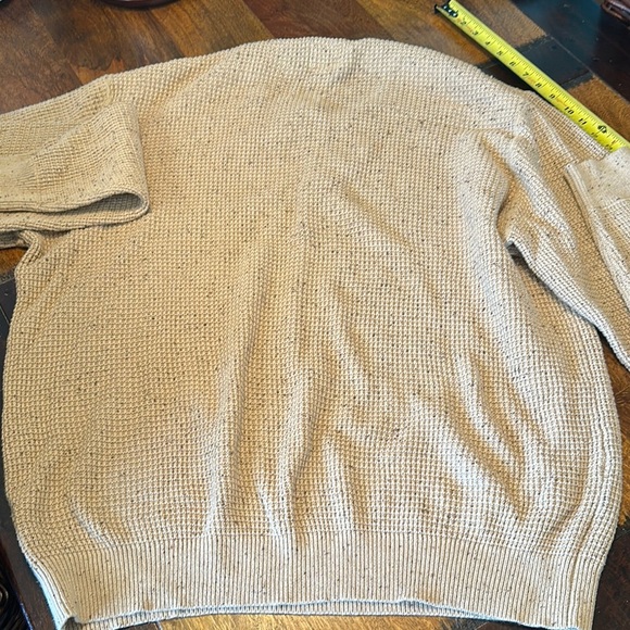 St. John's Bay Light Tan Textured cotton sweater size XXL EUC - Picture 7 of 7